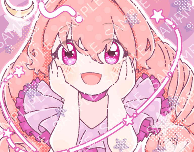 ぷにぷにで可愛い女の子のバストアップイラストを描きます