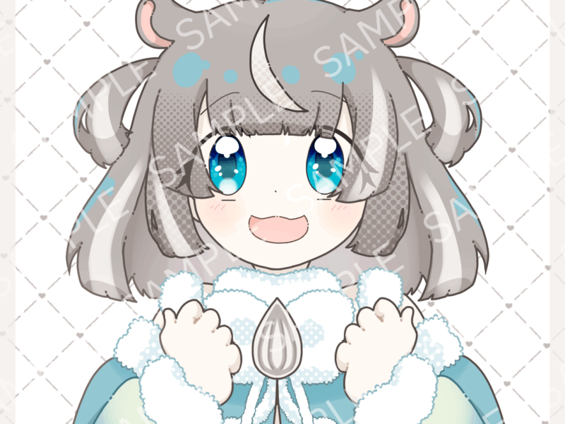 ぷにぷにで可愛い女の子のバストアップイラストを描きます