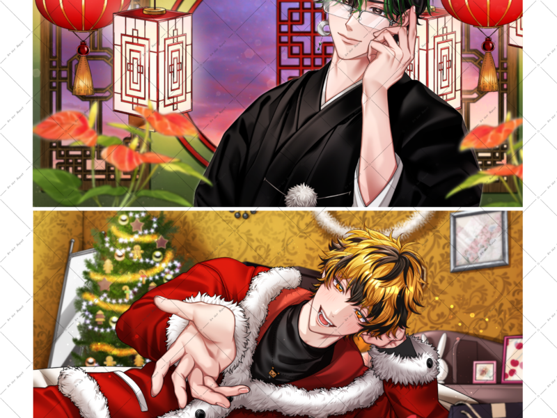 背景込み！YouTubeサムネサイズの1枚絵制作します！