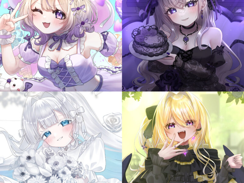1枚絵・立ち絵・パーツ分けイラスト等制作いたします